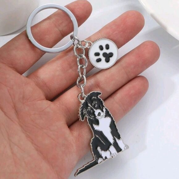 Border Collie Dog Keychain - Picture 4 of 9